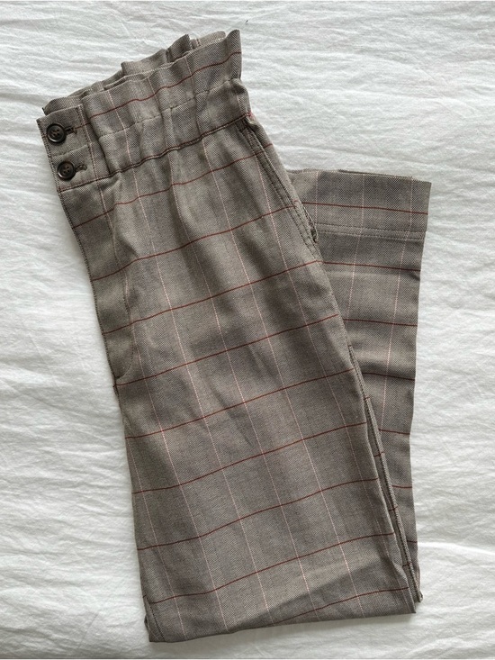 Madewell Pants - Madewell High-waisted Ankle-length Plaid Trousers